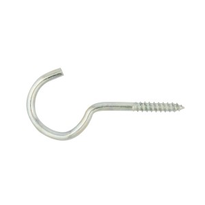 Occhiello/gancio in metallo con filettatura per fissaggi.