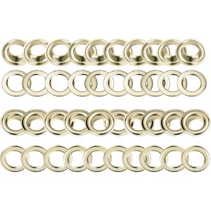 LUX occhielli di ricambio per pinze a morsetto Classic, 10 paia, lamiera d'acciaio, bronzato.