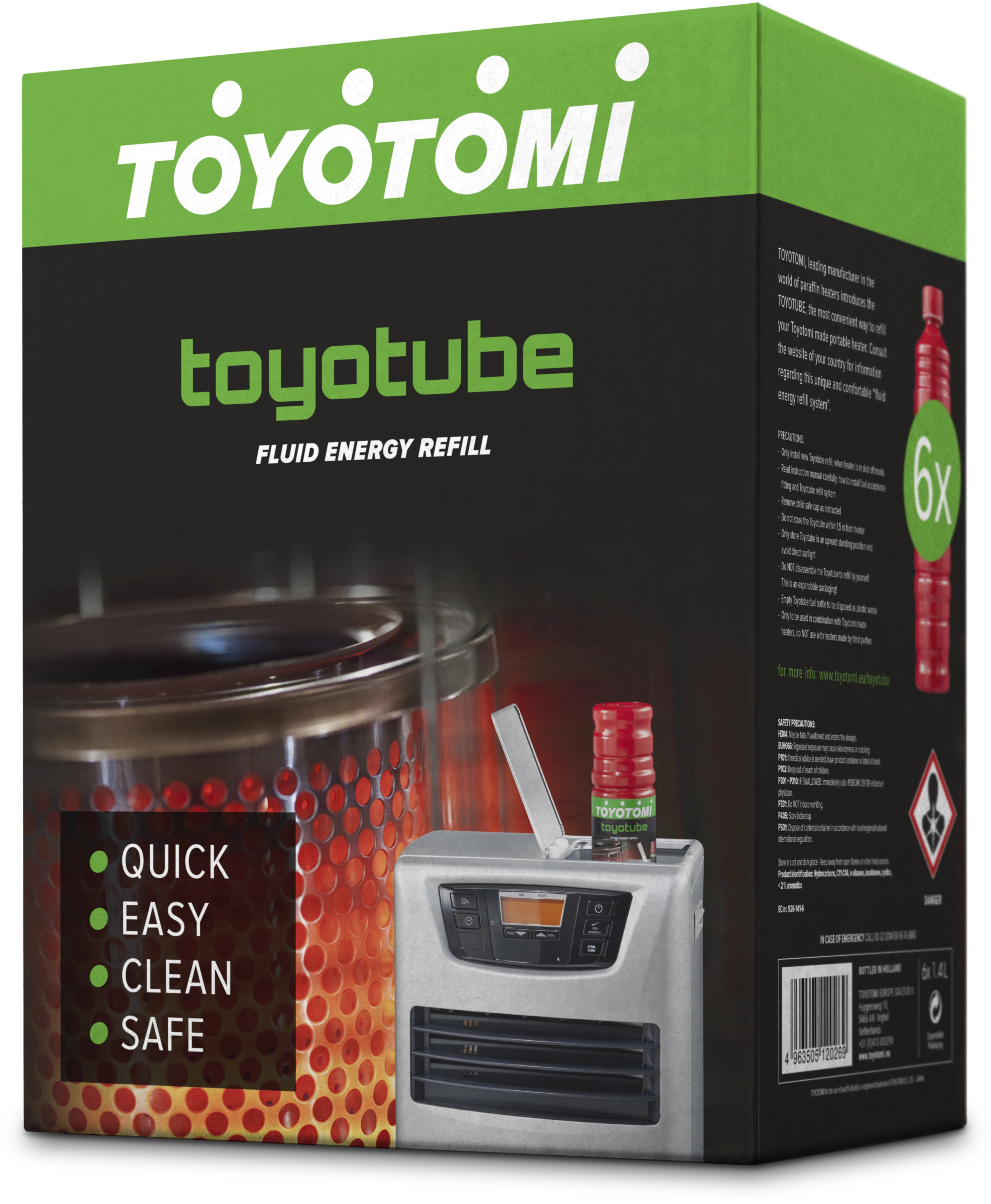 Combustibile liquido Toyotube ricarica rapida per stufe Zibro