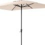 Ombrellone rettangolare beige Honolulu 200x300 cm con manovella per giardino e terrazza.
