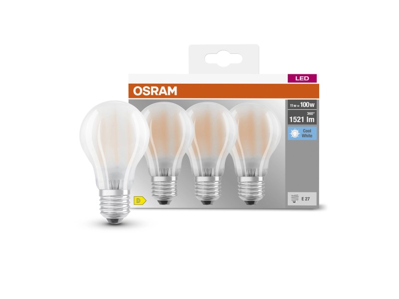 Kit 6 lampadine LED LedByLed - Goccia a filamento 10W (100 W) - E27 - Luce  Calda