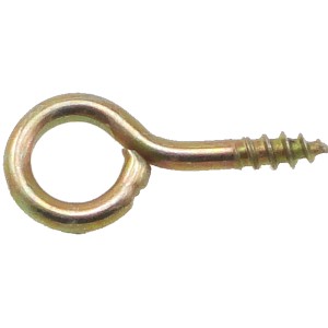 Vite a occhiello color oro per fissaggio binari per tende.