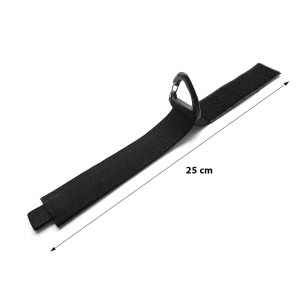 Fascette a strappo con moschettone L25xH3,8 cm nero 2 pz