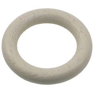 Anello in legno naturale per bastoni per tende. Accessorio per tende.