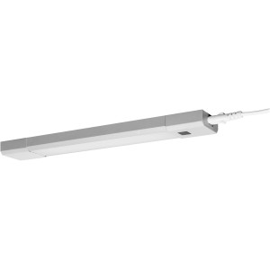 Lampada sottopensile a LED Ledvance Linear Slim, 30 cm, alluminio argentato con cavo.
