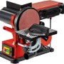 Einhell TC-US 380 Levigatrice a nastro e disco: Levigatrice rossa con nastro e disco abrasivo.
