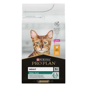 Confezione di cibo secco per gatti Purina Pro Plan Adult Renal Plus con pollo.