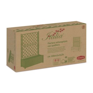 Fioriera da esterno con grigliato Stefanplast plastica Bianco 100x43x142 cm