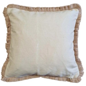 Cuscino arredo spazzolino 42x42 cm panna