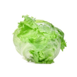 Fresca lattuga cappuccio verde, un'insalata a foglia croccante della categoria Ortaggio da foglia.