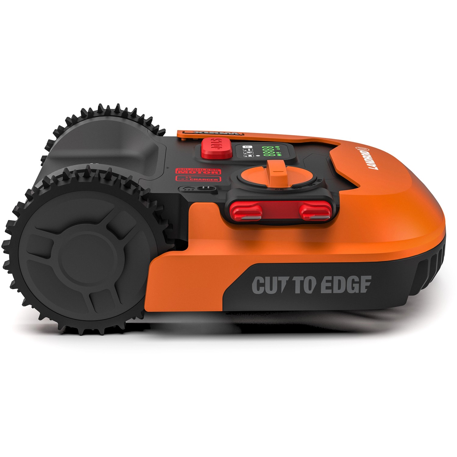 Robot rasaerba Worx Landroid M500, arancione e nero, con funzione CutToEdge.