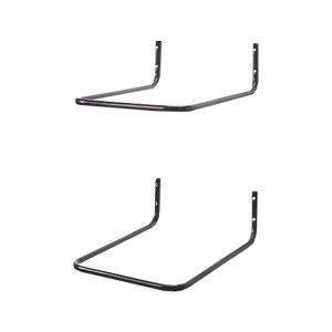 Due t.b.t. Supporti innesti neri per montaggio a parete.