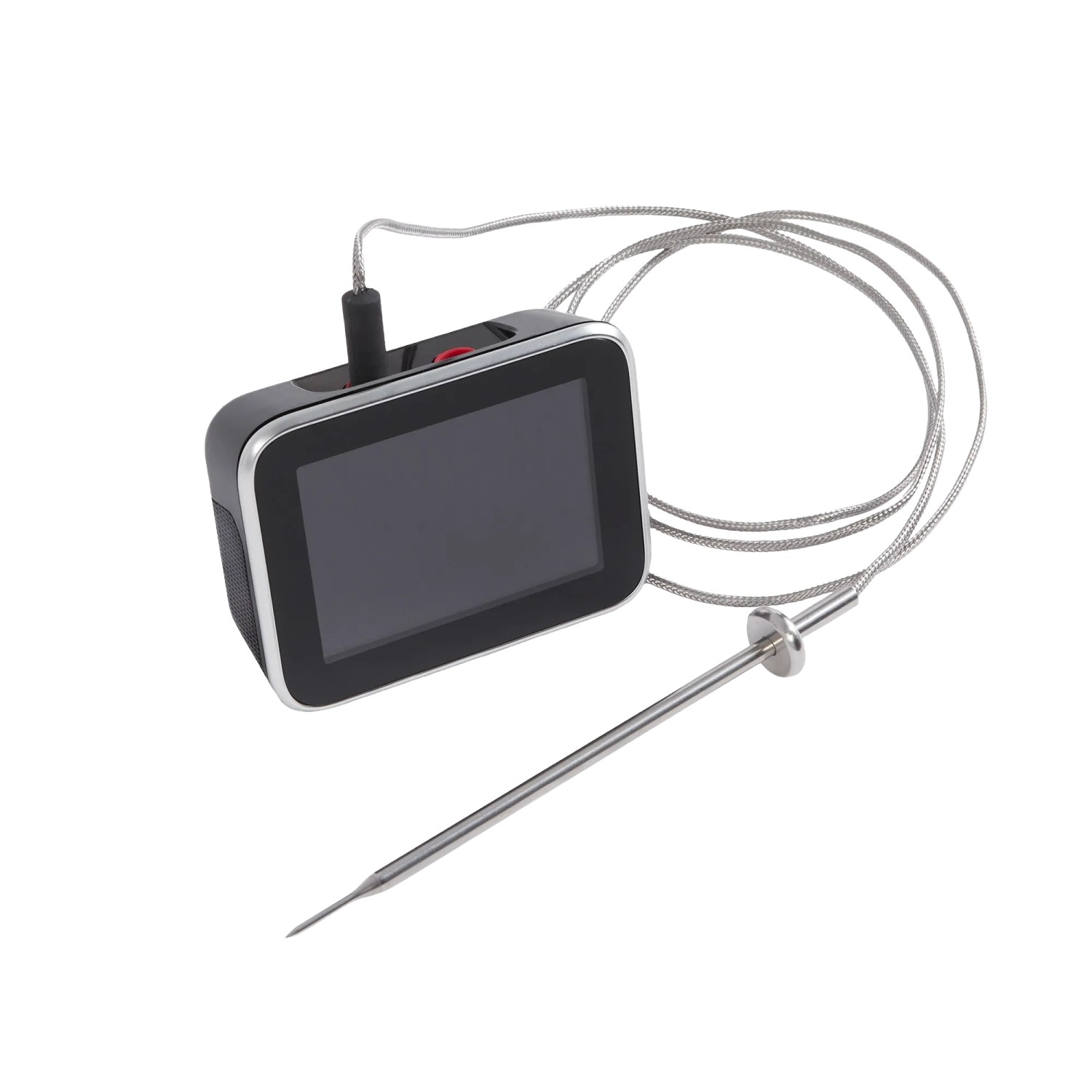 Weber Smart Hub display base station nero-argento con sonda di temperatura per utensili grill.
