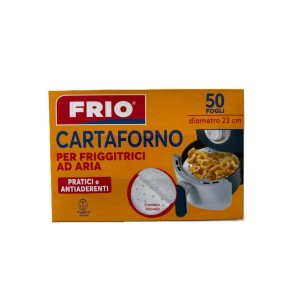 Carta forno per friggitrici ad aria FRIO 50 fogli quadrati 23x23 cm
