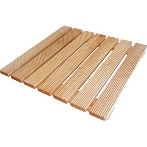 Tappetino doccia in legno a listelli, accessorio per doccia.