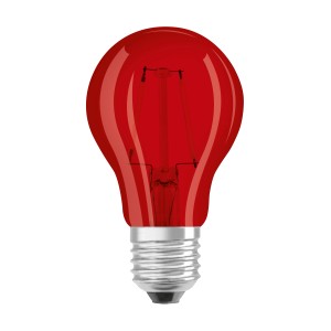 Lampadina LED E27 rossa a filamento per illuminazione d'atmosfera.