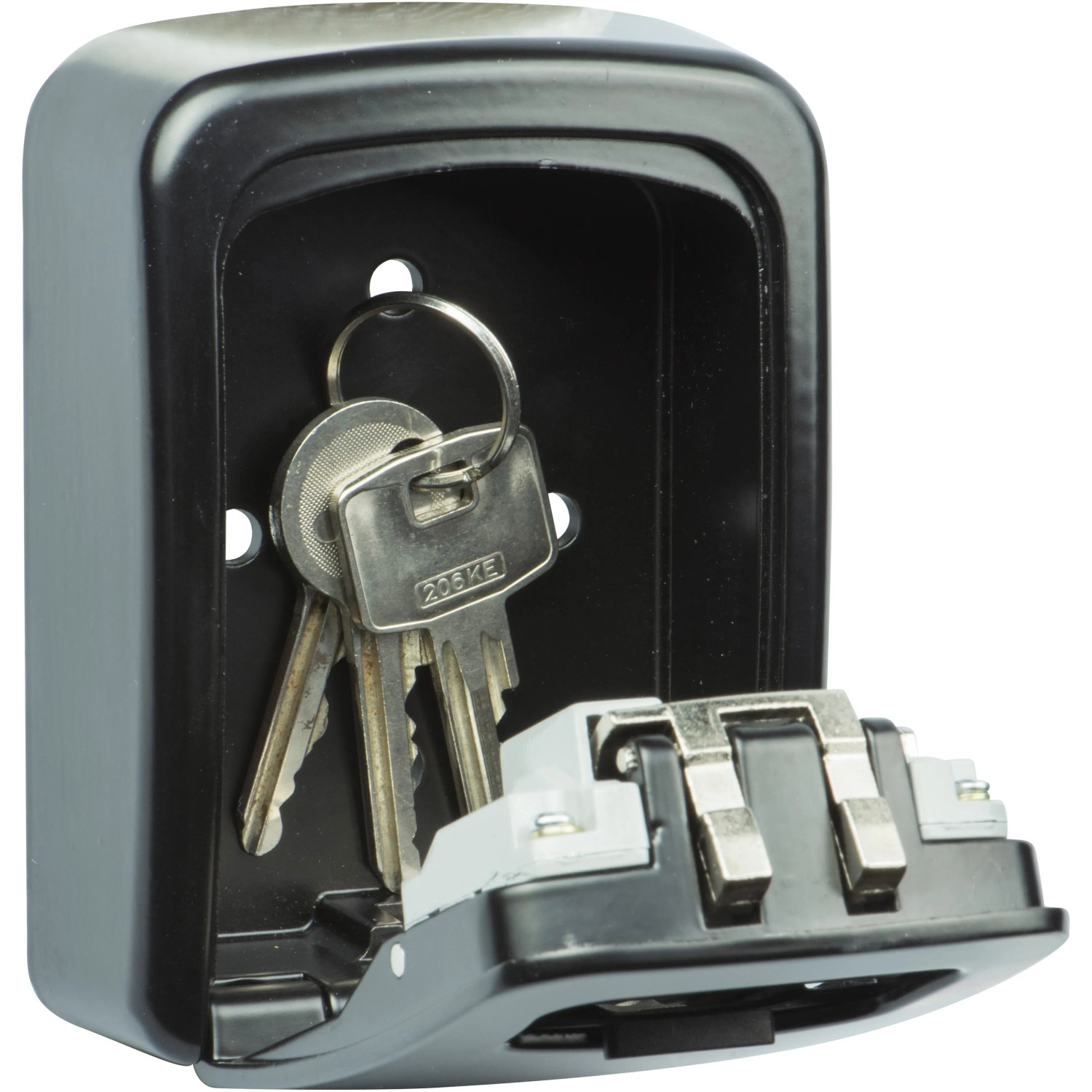 Burg Wächter Key Safe 30 SB cassetta portachiavi aperta con chiavi. Cassaforte per chiavi.