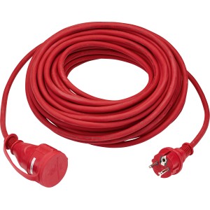 Prolunga rossa da 20 m H05RR-F 3G1,5 per giardino e uso domestico.