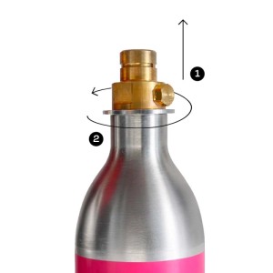 Ricarica bombola acqua con attacco rapido 425g magenta