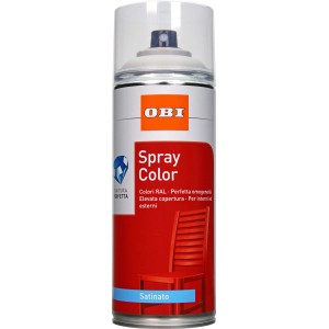 Bomboletta spray OBI, colore rosso, per interni ed esterni.
