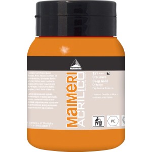 Colore acrilico arancione Maimeri, tonalità Oro Scuro.