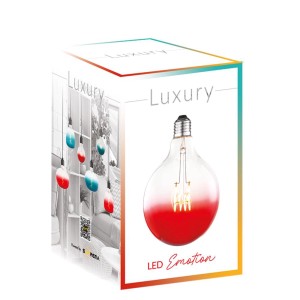 Confezione di una lampadina LED E27 t.b.t. rossa