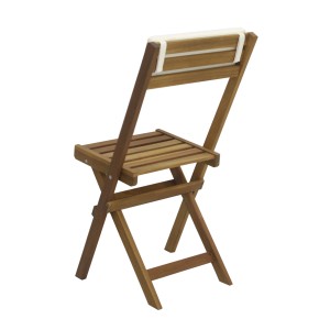 Sedia da giardino pieghevole in legno con schienale
