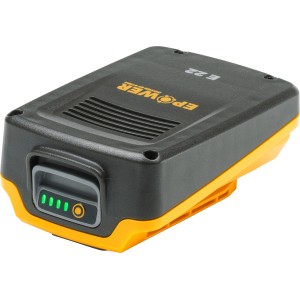 Batteria Stiga E 22, 20V/2Ah per accessori tosaerba, nero/giallo.