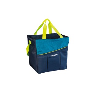 Borsa da campeggio t.b.t. blu e verde con manici.