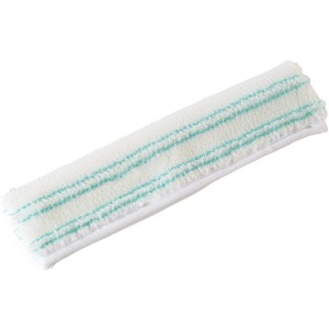 Panno di ricambio Leifheit Micro Duo per Window Washer M, bianco con strisce turchesi.