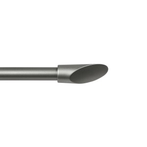 Dettaglio di un bastone per tende grigio (t.b.t.) del kit Scorritenda.