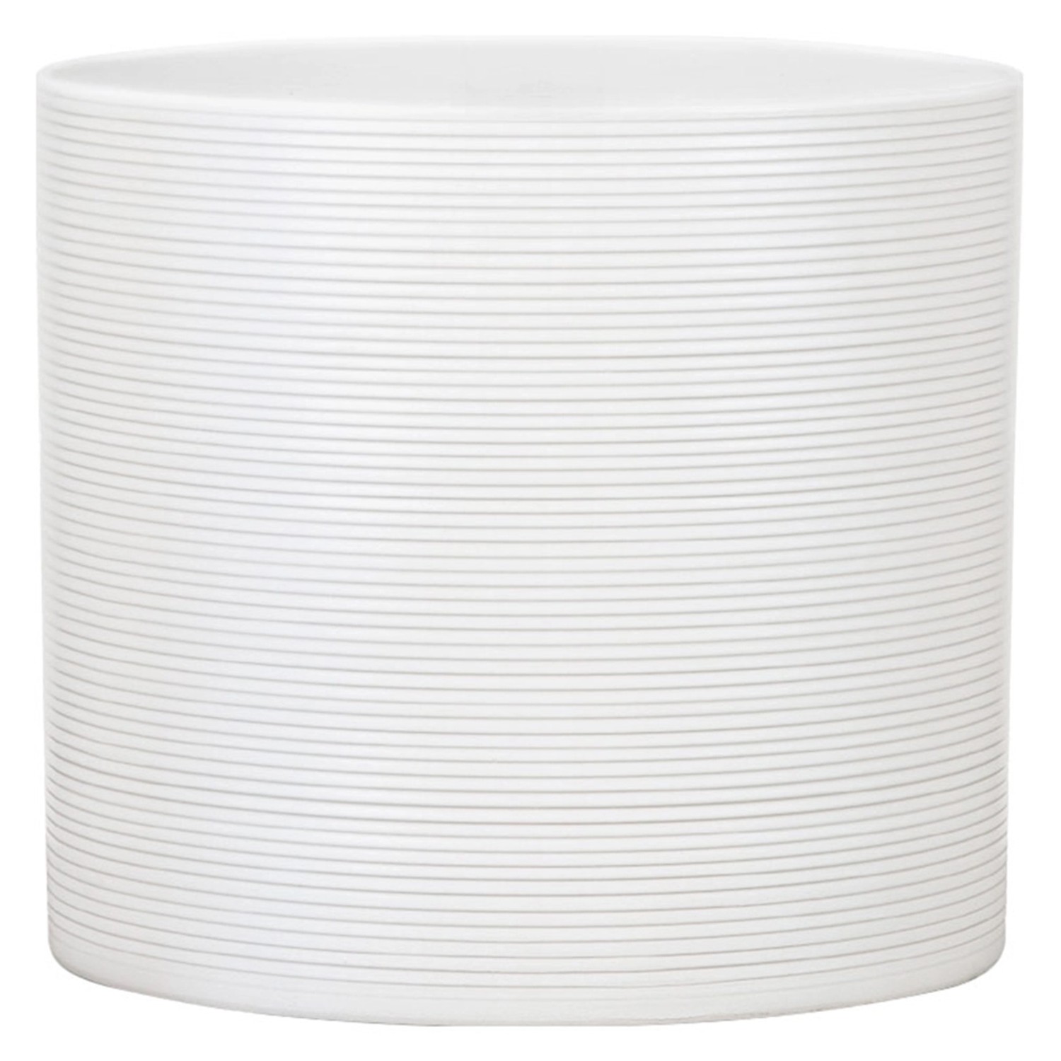 Scheurich portavaso 828, Ø 14 cm, Panna, in ceramica con sottili scanalature orizzontali.