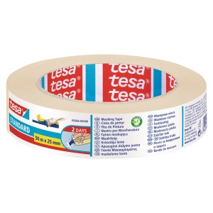 Nastro adesivo Tesa Standard per mascheratura, 50m x 25mm, ideale per la pittura.