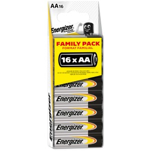 Batterie AA Energizer, confezione da 16. Batterie alcaline per varie applicazioni.