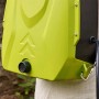 Pompa a pressione a zaino t.b.t. per giardino e cura delle piante. Spruzzatore a pressione verde e nero.