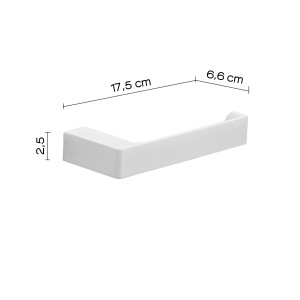 Porta carta igienica t.b.t. bianco con dimensioni.
