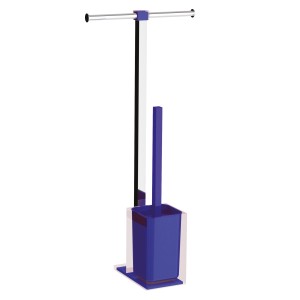 Set scopino WC t.b.t. con supporto blu.