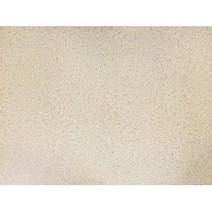 Rivestimento per pavimenti in PVC beige con texture fine e screziata.