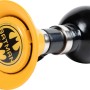 Campanello per bici giallo con logo Batman per maggiore sicurezza e stile sul manubrio.