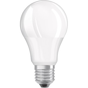 Lampadina LED Bellalux E27, forma classica, 4.9W, 470lm, 9.5x5.5cm. Luce bianca calda.
