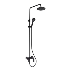 Colonna doccia con miscelatore Idrostile deviatore Ø250 mm nero opaco