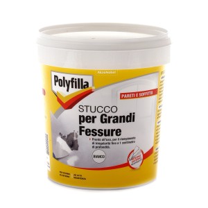Secchio di stucco Polyfilla per Grandi Fessure, stucco pronto all'uso per grandi crepe.