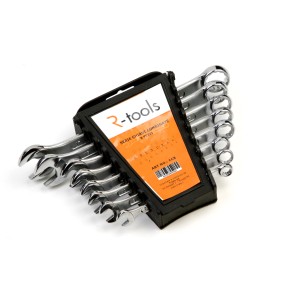 Set di chiavi meccaniche t.b.t., acciaio al cromo vanadio.