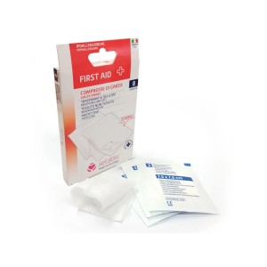 Compresse di garza sterili Setablu per la casa, 8 pezzi.