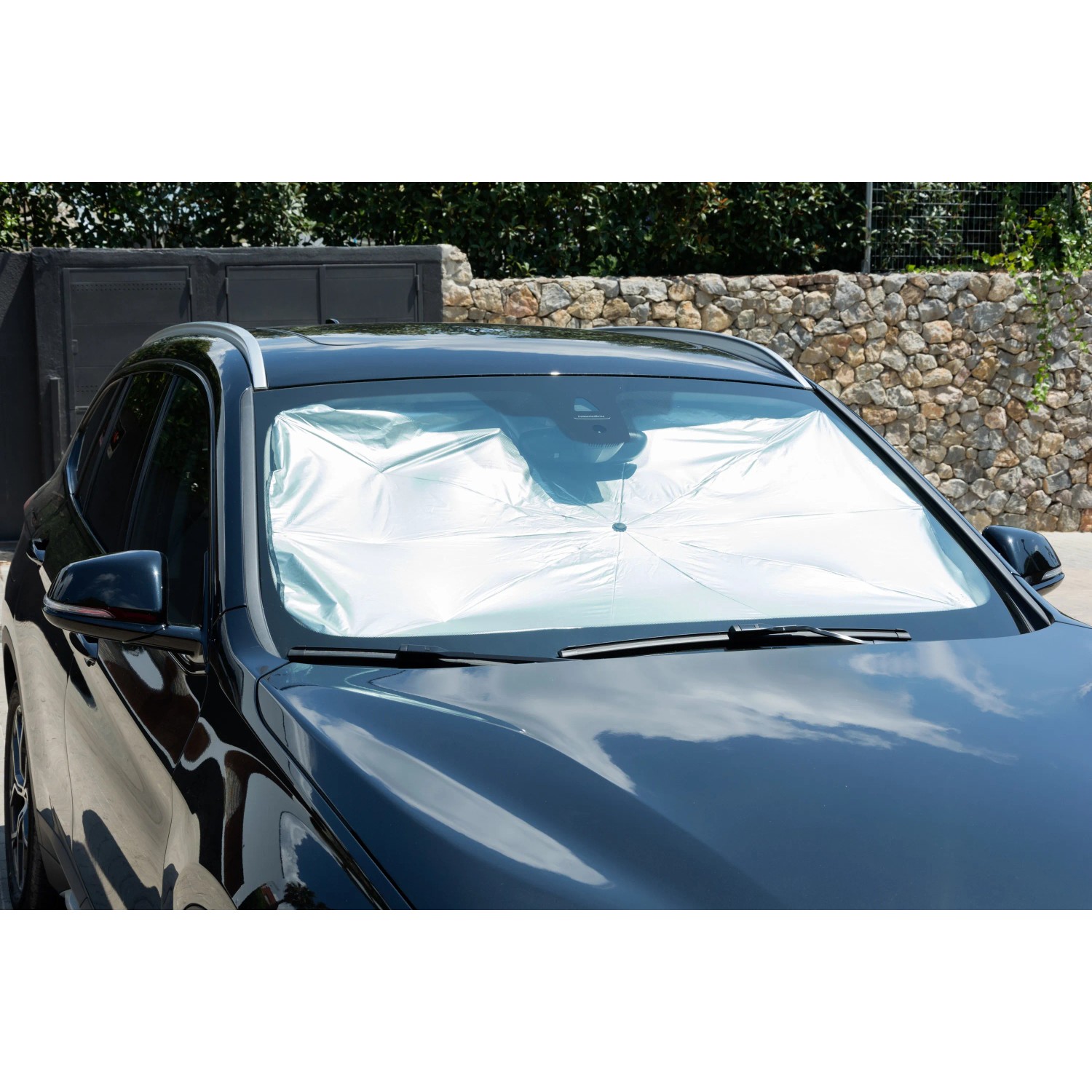 Parasole quadrato piccolo per auto - 4 velcro staccabile - 240T