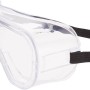 Occhiali protettivi 3M 4800 per verniciatura a spruzzo con lente chiara antiappannamento e cinturino nero.