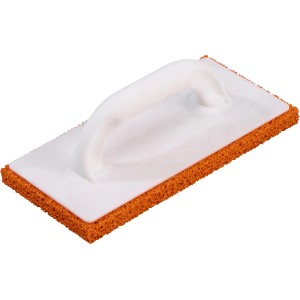 LUX Spugna abrasiva Classic, 280x140mm, con gomma spugna grossa e manico bianco.