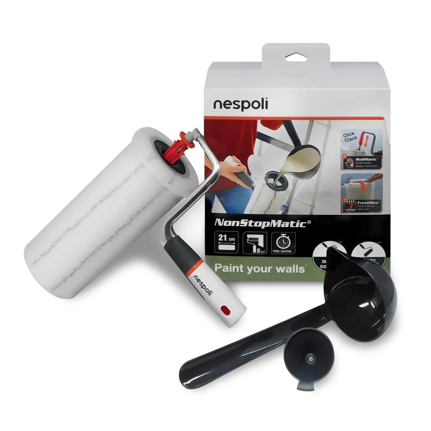 Set rullo t.b.t. con rullo per pittura, misurino e confezione.