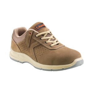 Scarpa da lavoro t.b.t. marrone in pelle con lacci e fodera in mesh traspirante.