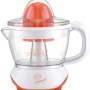 Spremiagrumi elettrico, bianco/arancione, per succo fresco. Utensile da cucina.